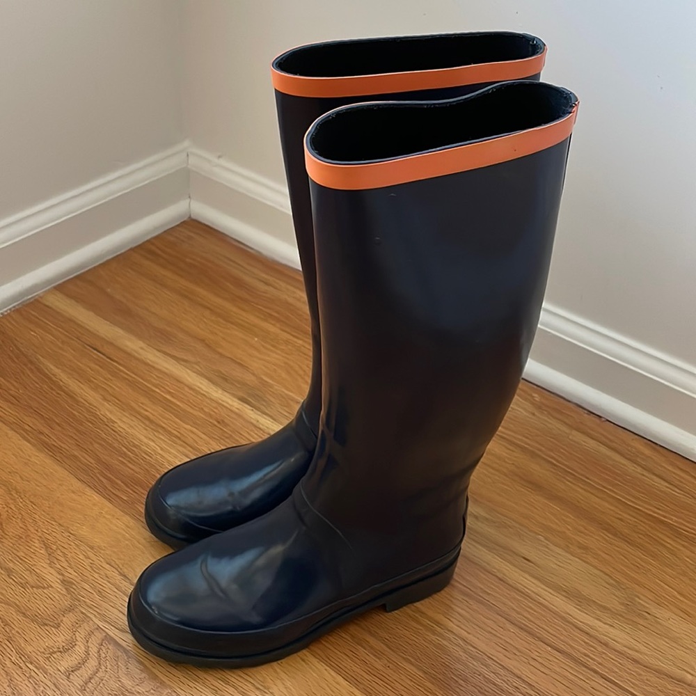 Marc jacobs navy blue rain boots